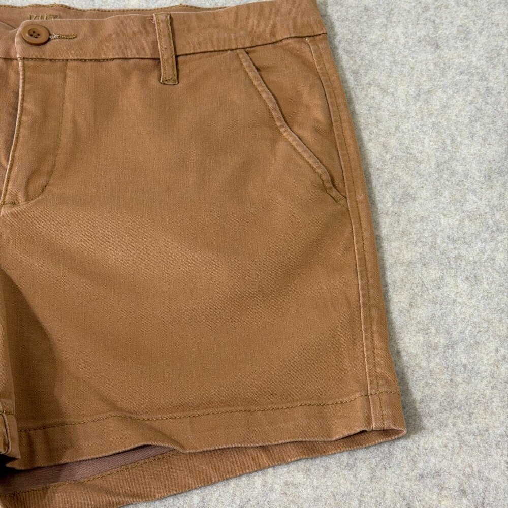 KUT From The Kloth Trouser Shorts Tan Mid Rise Stretch Casual Size 8 - Picture 10 of 15